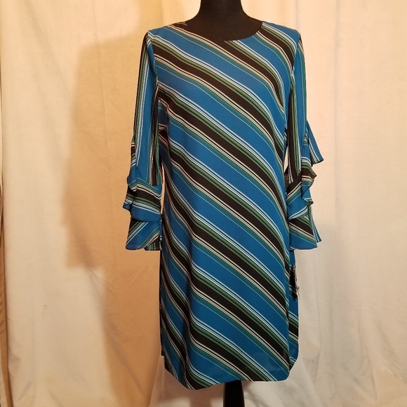 NWT INC Shiny stripe Sheath dress - Picture 2 of 7